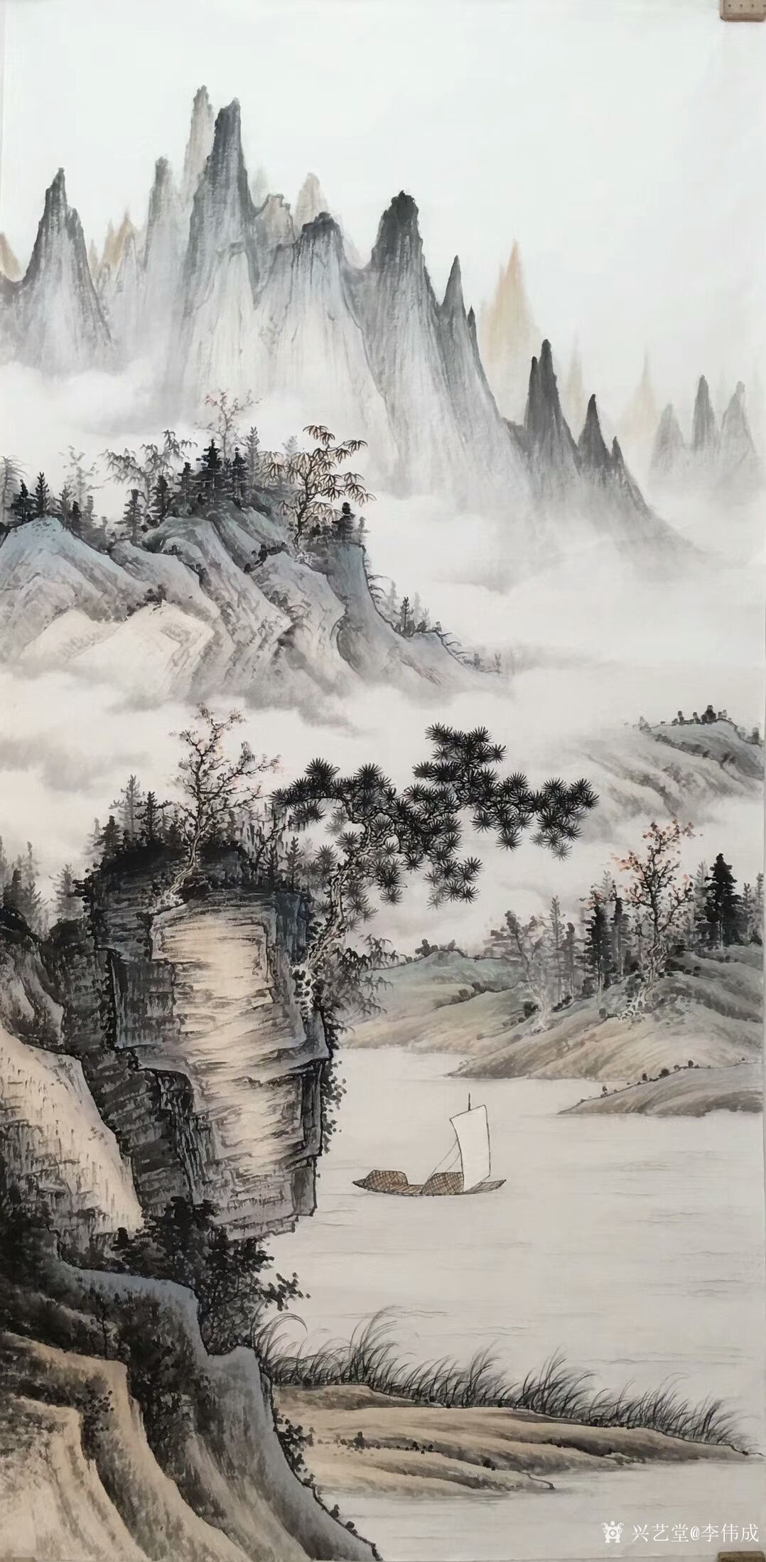 李伟成日记:仿古山水画一组订单完成,《深山