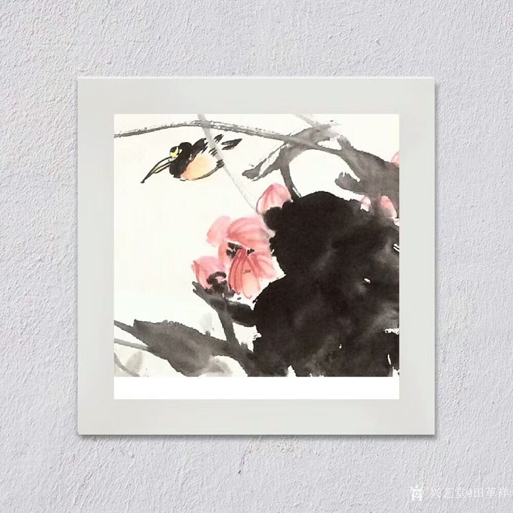田革祥日记:国画花鸟写意荷花近作一组,尺寸