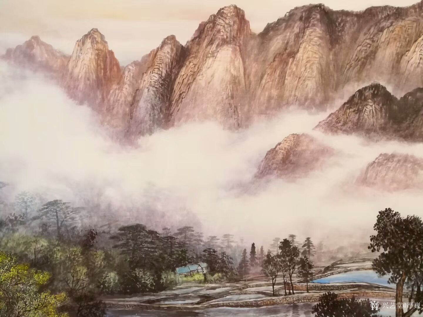 河流山水画,河流山水画简笔画,怎么画河流_大山谷图库