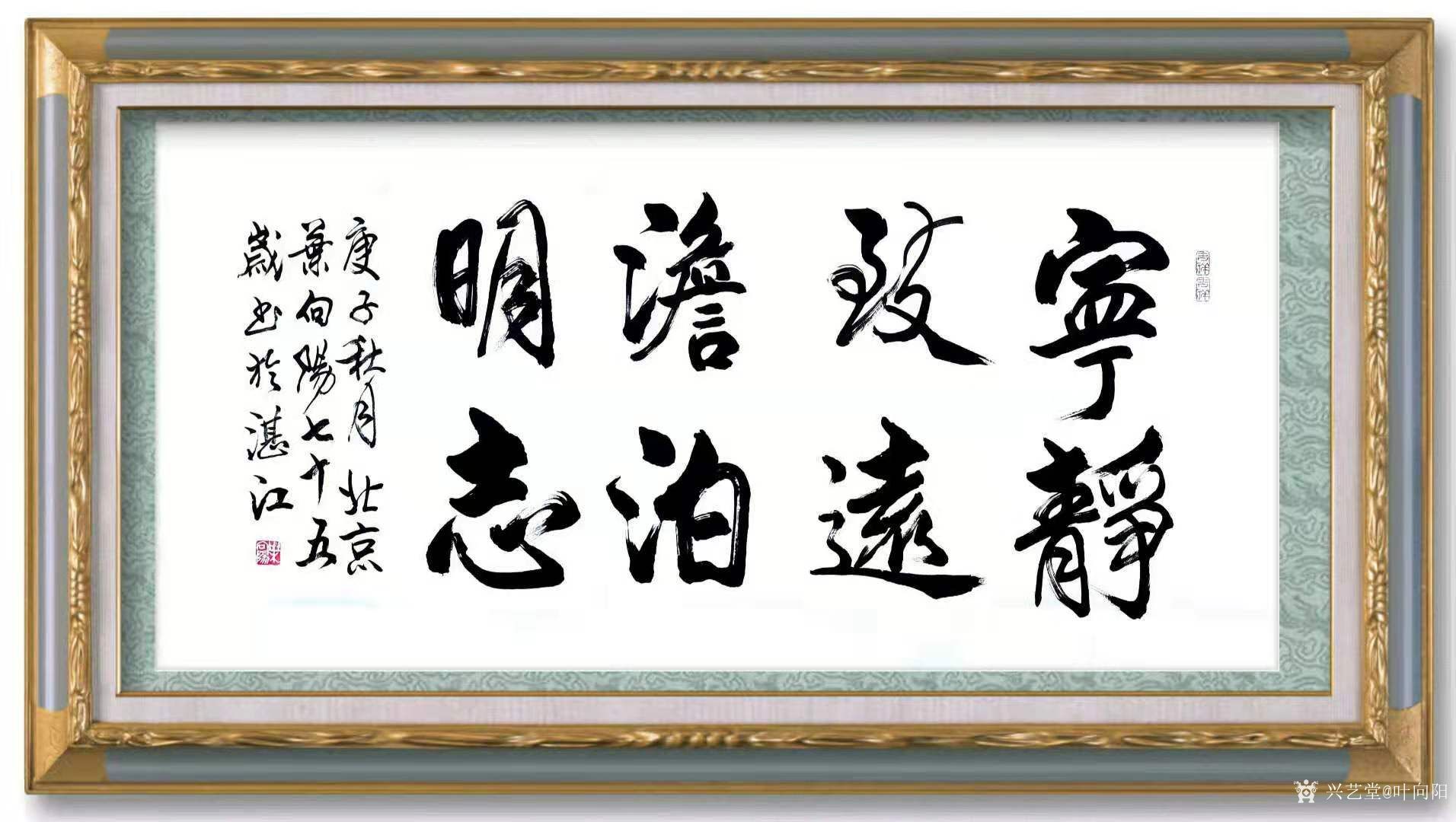 叶向阳日记-行书书法作品《宁静致远,淡泊明志,庚子年秋月北京叶