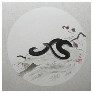 艺术品图片：艺术家蔡国英国画作品名称《【生肖蛇】作者蔡国英》价格866.00 元