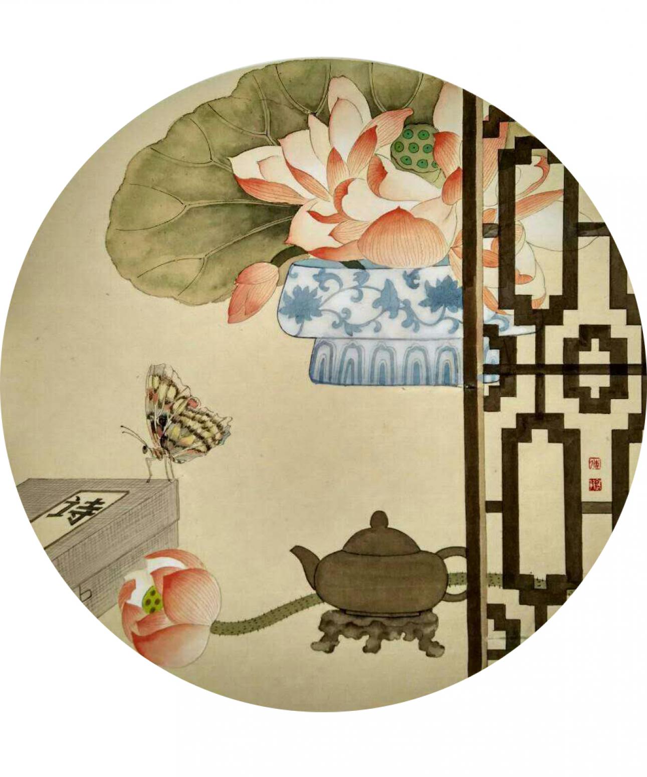 傅斌科国画作品《【茶】作者傅斌科》