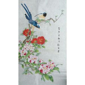 艺术品图片：艺术家林丽姐国画作品名称《【两鸟鸣春】作者林丽姐》价格1080.00 元
