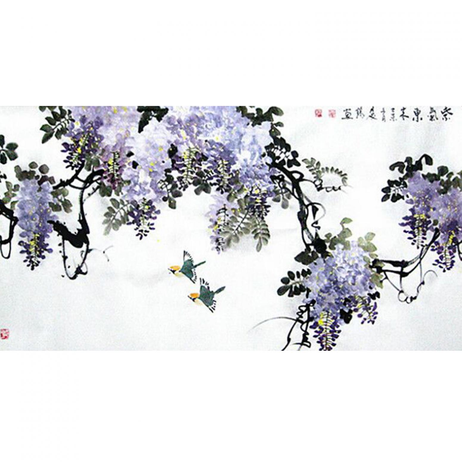 赵振科国画作品《【紫气东来】作者赵振科》