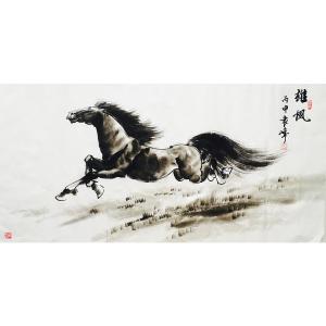艺术品图片：艺术家袁峰国画作品名称《【雄风】作者袁峰》价格40000.00 元