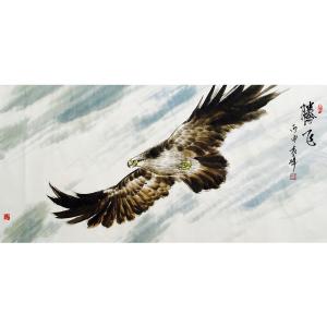 艺术品图片：艺术家袁峰国画作品名称《【大鹏展翅】作者袁峰》价格40000.00 元