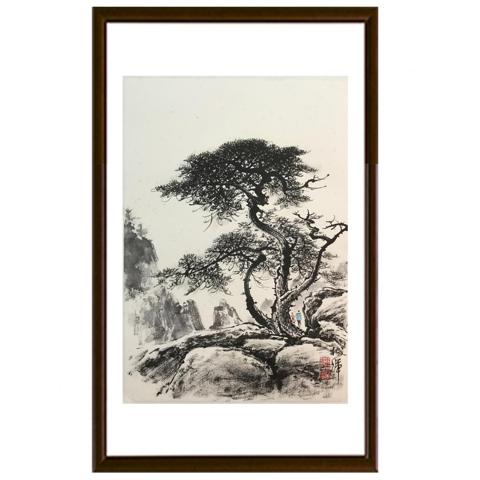 松树四季长青,历经严冬而不衰,象征青春长驻,青春不老