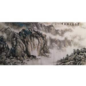 艺术品图片：艺术家祝汉山国画作品名称《【山水9】作者祝汉山》价格960.00 元