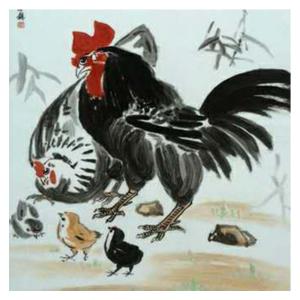 艺术品图片：艺术家王福秋国画作品名称《【 鸡 】作者王福秋》价格19200.00 元