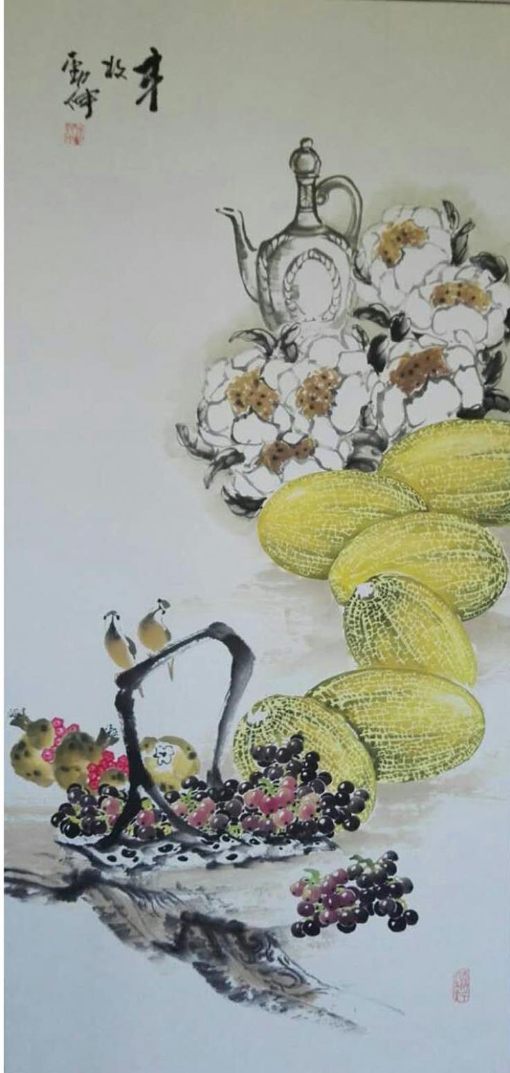 国画作品《【丰收2】作者潘劲伸》潘劲伸发布