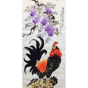 艺术品图片：艺术家王世军国画作品名称《紫气东来五福呈祥》议价