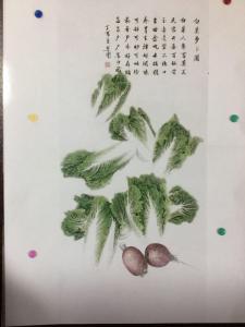 艺术品图片：艺术家崔英阁国画作品名称《白菜萝卜图》价格25000.00 元