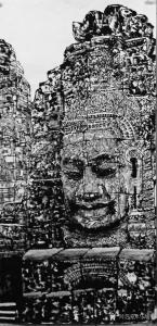 艺术品图片：艺术家马培童国画作品名称《高棉的微笑》议价