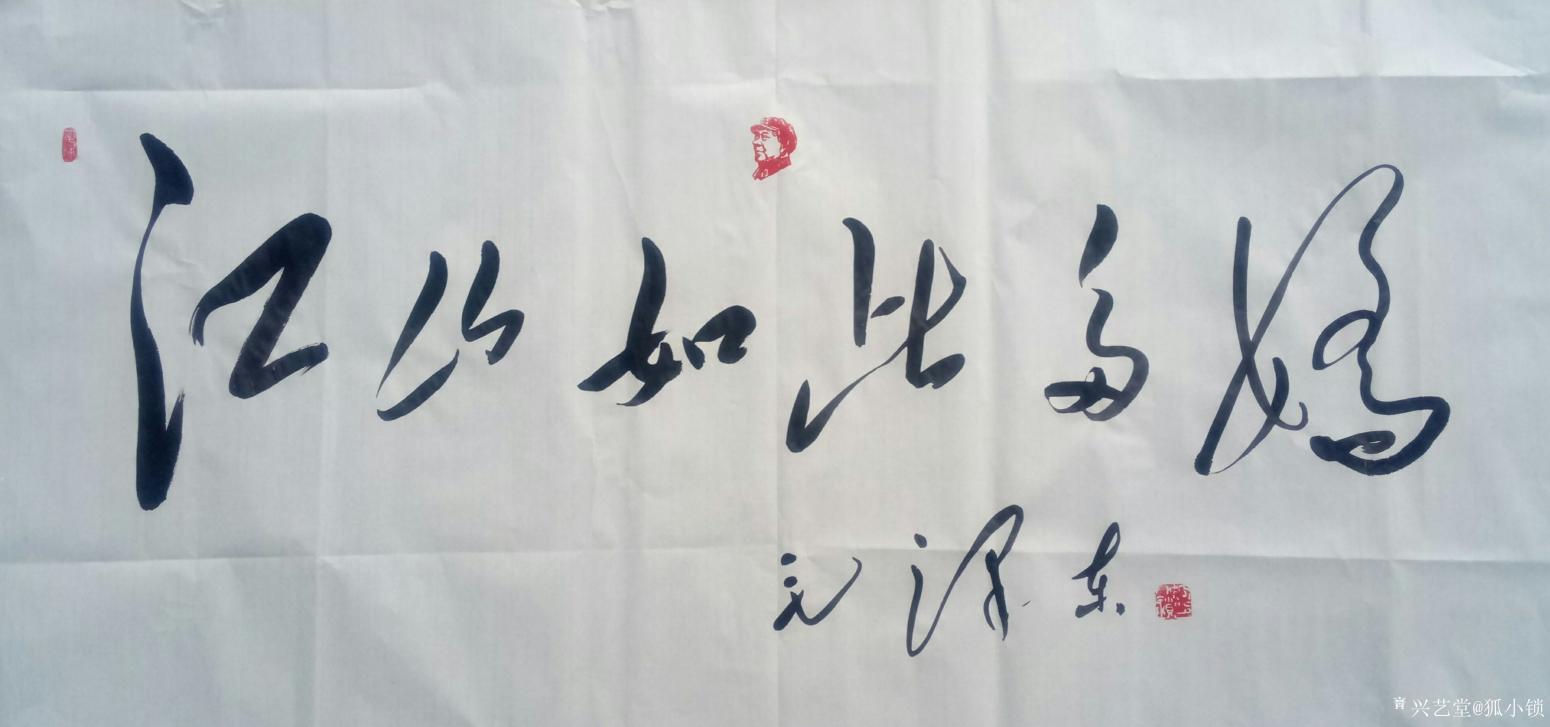 狐小锁书法作品《江山如此多娇》