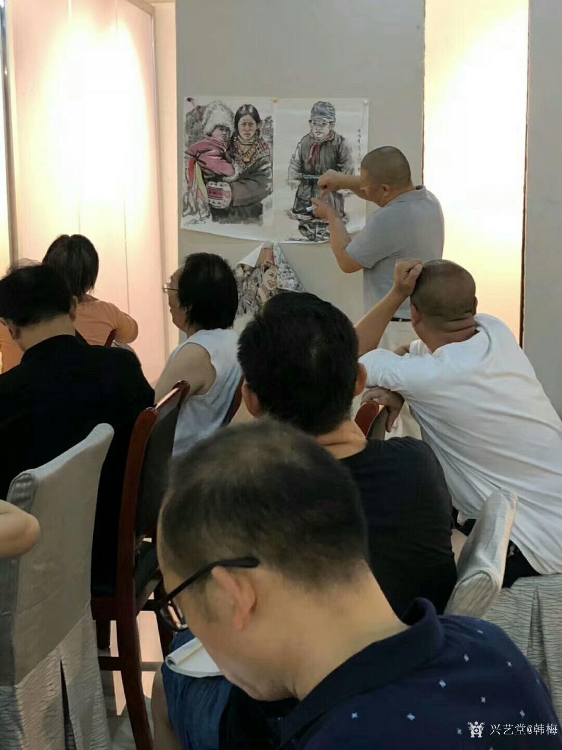 韩梅生活-山东省美术家协会2018人物画写生创作培训班,兆虬老师,刘翔