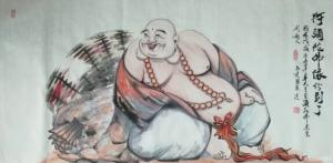 艺术品图片：艺术家尚建国国画作品名称《阿弥陀佛，缘份到了》价格40000.00 元