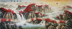 艺术品图片：艺术家宁建华国画作品名称《山水-鸿运当头》价格1800.00 元