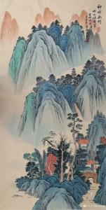 艺术品图片：艺术家刘慧敏国画作品名称《山水—神塔幽野》价格800.00 元