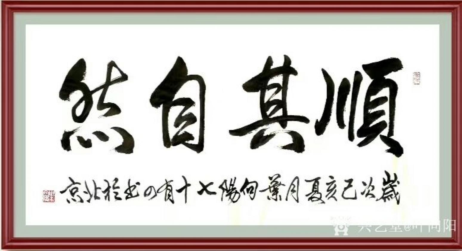 叶向阳书法作品顺其自然