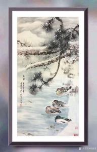 艺术品图片：艺术家徐建清国画作品名称《花鸟画—冬雪》价格20000.00 元