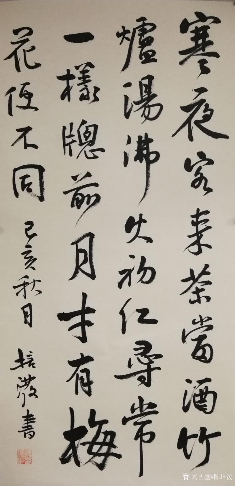 陈培泼书法作品《梅花诗》