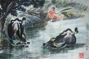 艺术品图片：艺术家叶英伦国画作品名称《乐逍遥》价格6200.00 元
