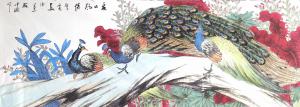 艺术品图片：艺术家赵仲谋国画作品名称《花鸟孔雀-夏日风情2》价格20000.00 元
