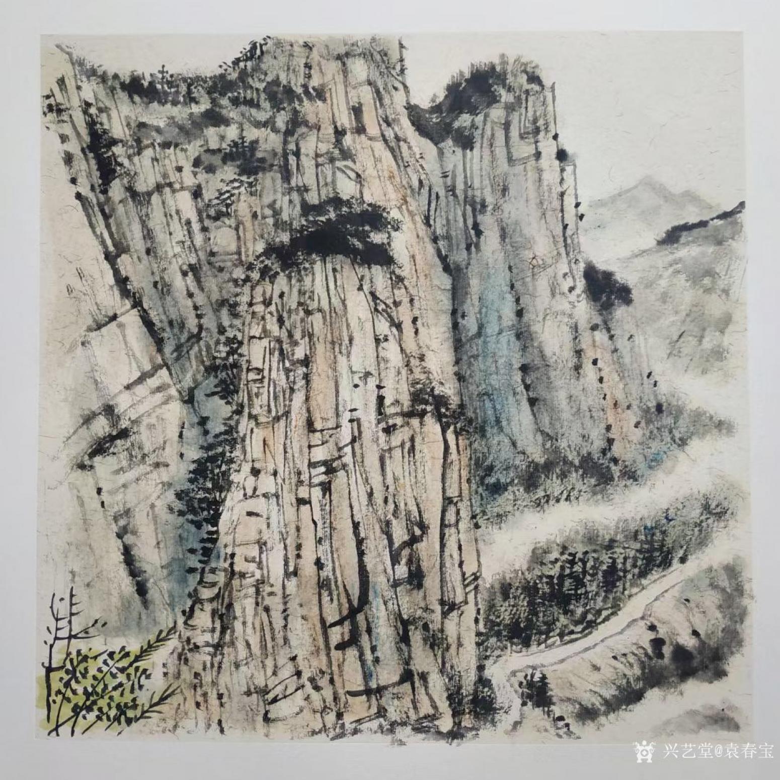 袁春宝国画作品巍巍太行山