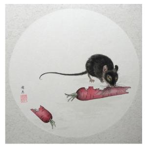 艺术品图片：艺术家蔡国英国画作品名称《【生肖鼠】作者蔡国英》价格866.00 元