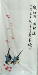 艺术品图片：艺术家庞懿中国画作品名称《乱红点点话秋深》价格320000.00 元
