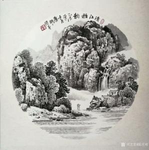 艺术品图片：艺术家陈庆明国画作品名称《山水-清江雅韵》价格600.00 元