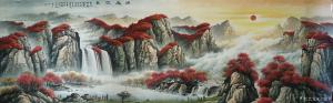 艺术品图片：艺术家宁建华国画作品名称《山水画-源远流长》价格3000.00 元