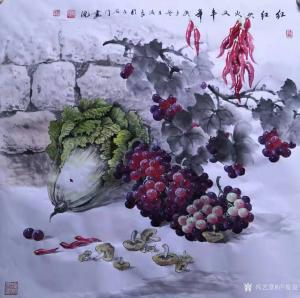 艺术品图片：艺术家卢俊良国画作品名称《红红火火又丰年》价格1000.00 元