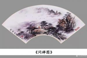 艺术品图片：艺术家罗树辉国画作品名称《山水松树-问禅图》价格8000.00 元