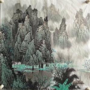 艺术品图片：艺术家谷风国画作品名称《漓江山水2》价格800.00 元