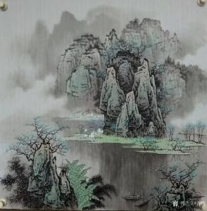 艺术品图片：艺术家谷风国画作品名称《漓江山水3》价格800.00 元