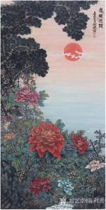 艺术品图片：艺术家陈利波国画作品名称《花鸟-春暖花开》议价