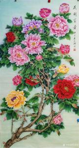 艺术品图片：艺术家吴进海国画作品名称《花开富贵》议价