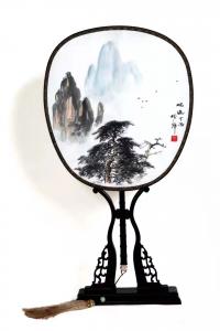 艺术品图片：艺术家罗树辉国画作品名称《团扇松-观远》价格6000.00 元