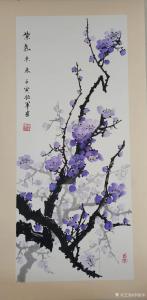 艺术品图片：艺术家李振军国画作品名称《梅-紫气东来》价格980.00 元