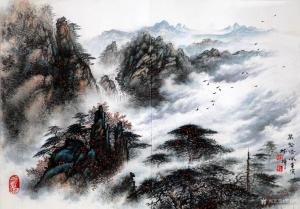 艺术品图片：艺术家罗树辉国画作品名称《山水-万壑清风》价格6000.00 元