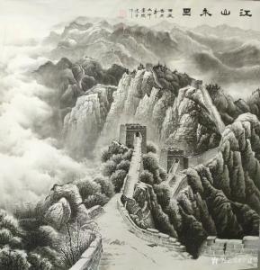 艺术品图片：艺术家宁建华国画作品名称《长城-江山永固》价格1000.00 元