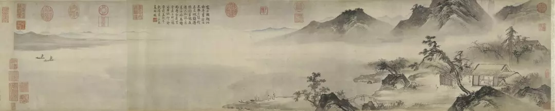 唐寅 西山草堂图卷 水墨纸本 31.2×146.3厘米 大英博物馆藏