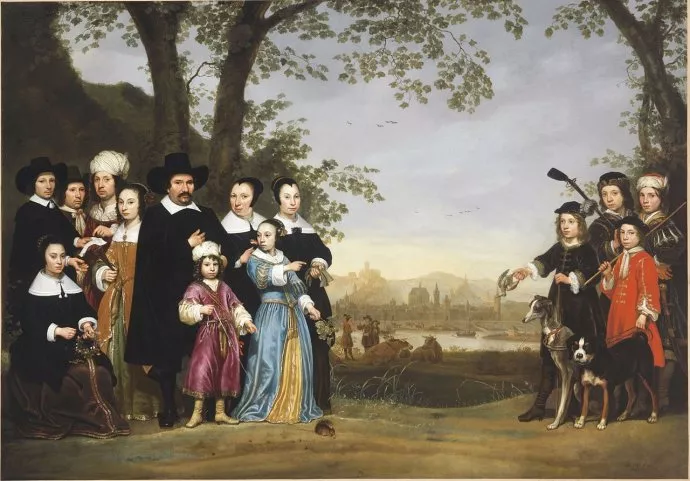 阿尔伯特·克伊普 Aelbert Cuyp 油画作品欣赏《山姆家族肖像》