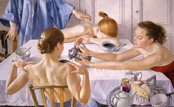 弗朗辛·凡·霍夫(Francine Van Hove)女性人体油画作品1