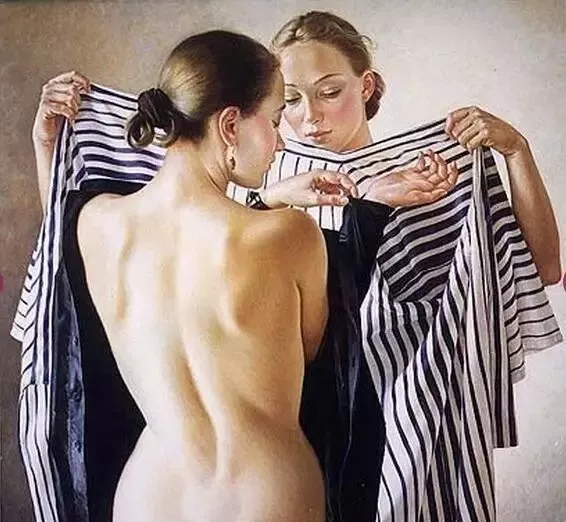 弗朗辛·凡·霍夫(Francine Van Hove)女性人体油画作品10