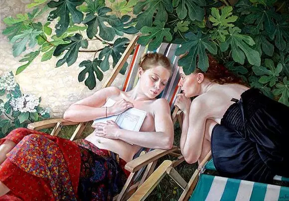 弗朗辛·凡·霍夫(Francine Van Hove)女性人体油画作品11