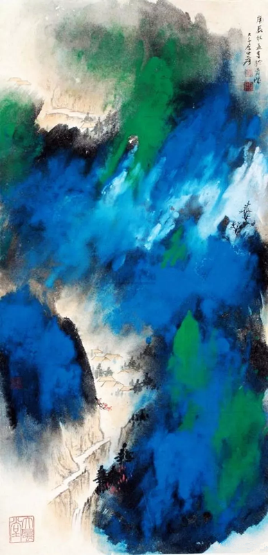 张大千作品 春山行