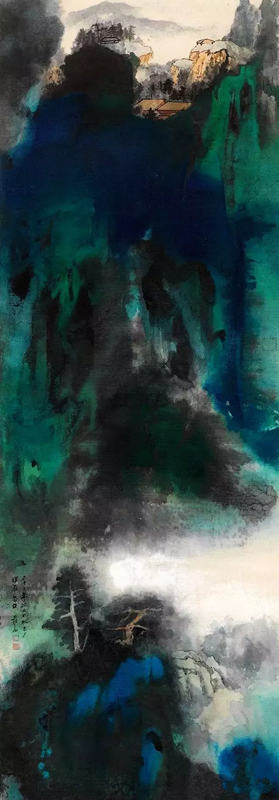 张大千作品 深山云岚