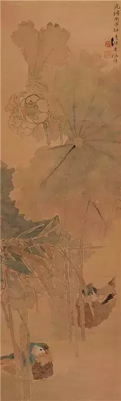 清代国画大师任伯年 荷花作品欣赏